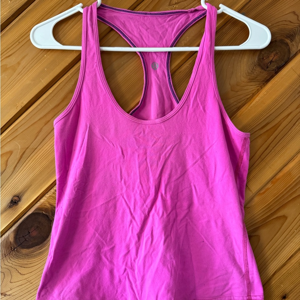 Pink Lululemon Racerback Workout Tank - Picture 4 of 5